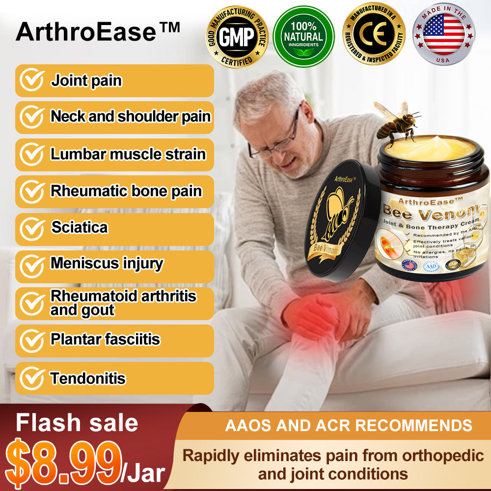 ArthroEase Bee Venom Joint and Bone Arthritis Therapy Cream(Specially for older adults & AAOS recommends)