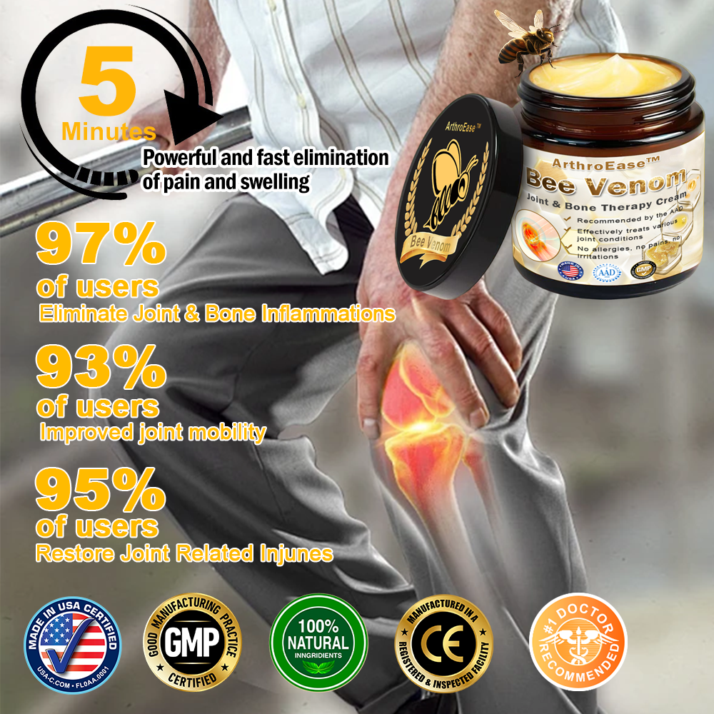 ArthroEase Bee Venom Joint and Bone Arthritis Therapy Cream(Specially for older adults & AAOS recommends)